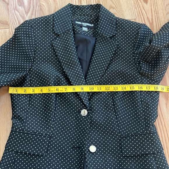 New! Karl Lagerfield SZ 6, polka dot blazer jacket. - Picture 8 of 11